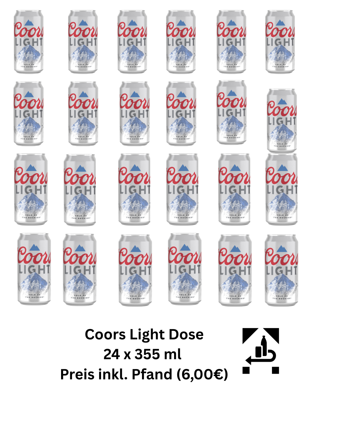 Coors Light Dose 355ml - inkl. Pfand / MHD 01.12.2025