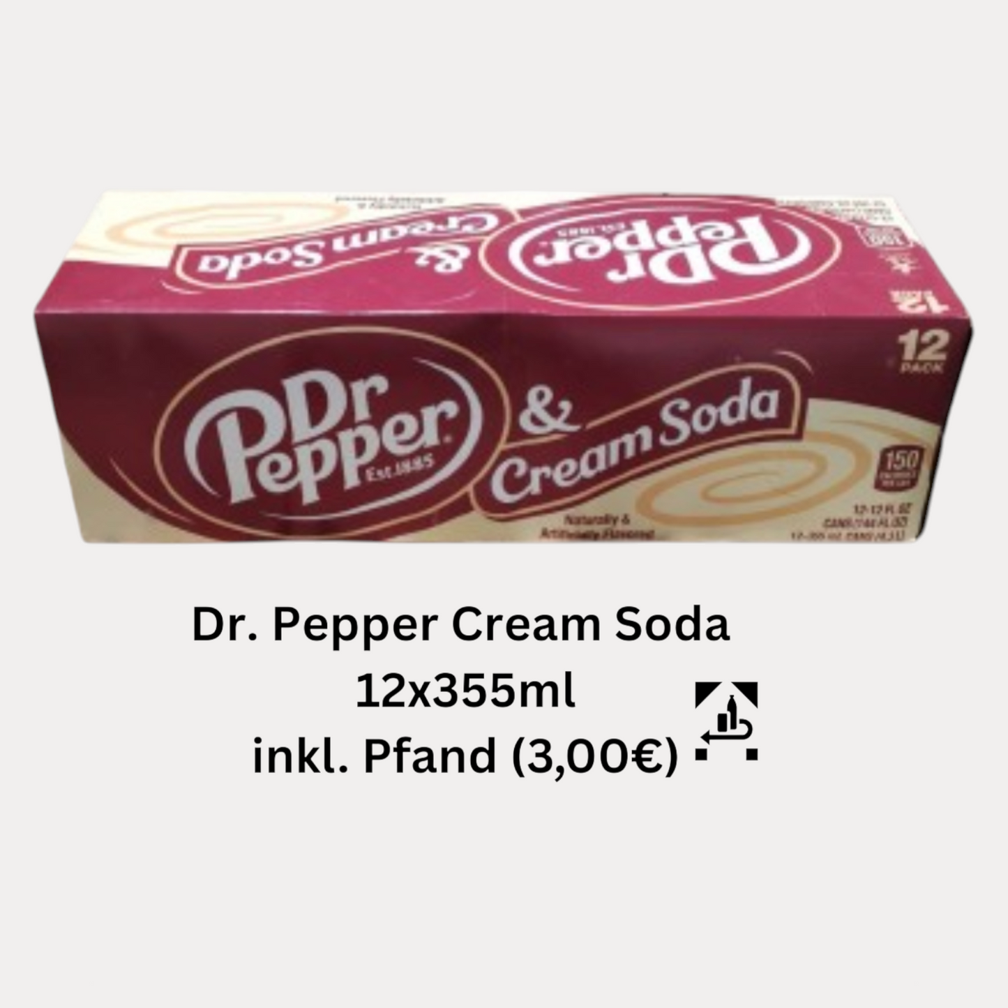 Dr. Pepper Cream Soda - 12 x 355ml