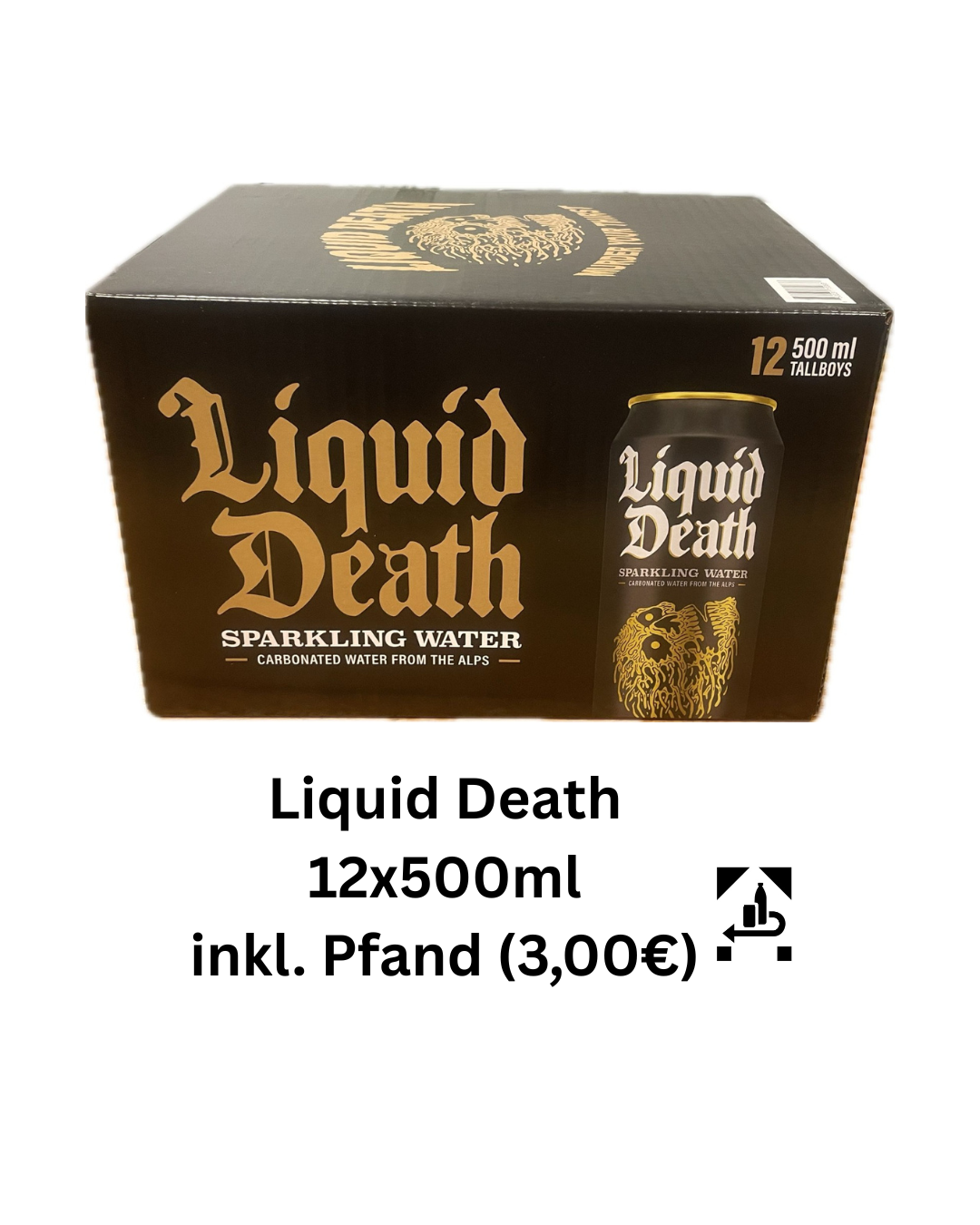 Liquid Death - Sparkling 12x500ml MHD: 04.04.2026