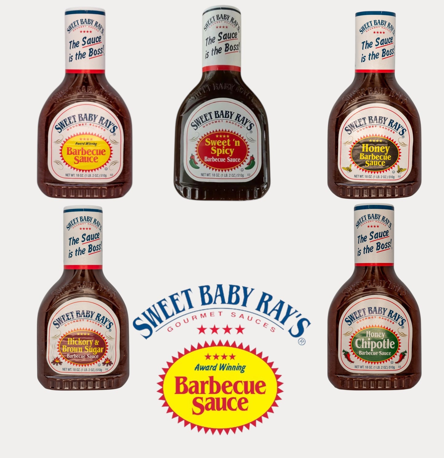 Sweet Baby Ray’s BBQ Sauce 5er Bundle
