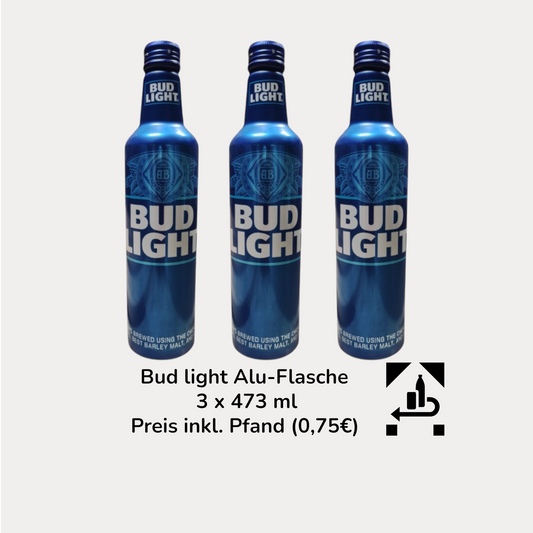 BUD Light ALU-Flasche - 473ml - MHD: 30.04.2026