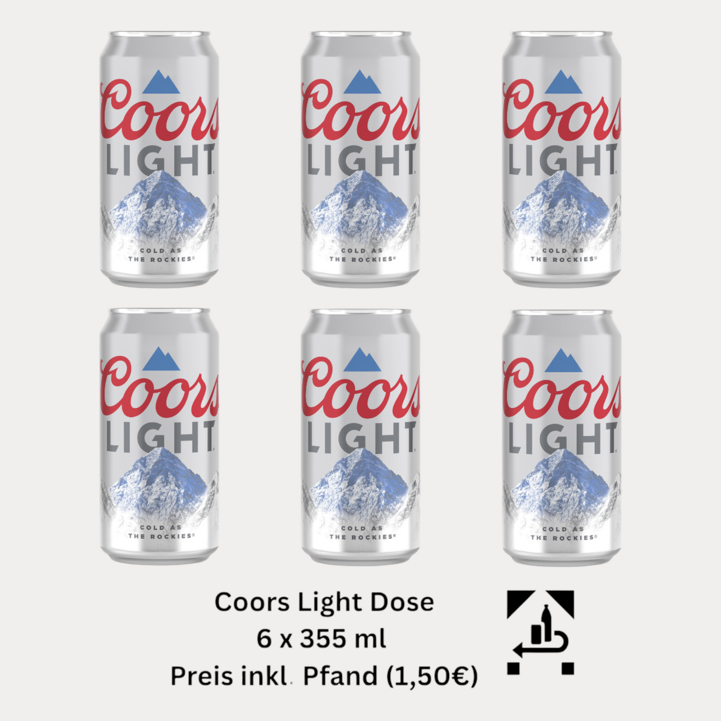 Coors Light Dose 355ml inkl. Pfand