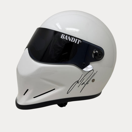 Original Bandit Crystal Helm + Alpine Stars FIA Standart Handschuhe signed by Jean Pierre