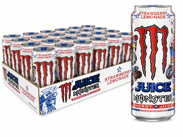 PRE-ORDER: Monster Energy Juice Strawberry Lemonade 24x473ml