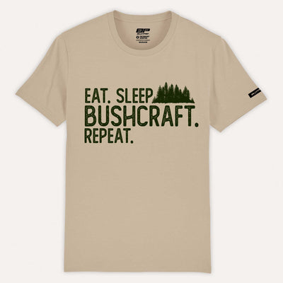 Eat. Sleep. Bushcraft. Repeat. T-Shirt
